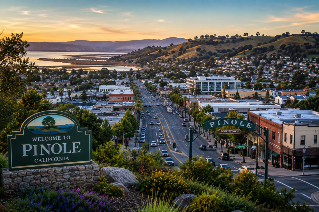 Panoramic view of Pinole, California, representing Diamond Clean's professional residential house cleaning services.